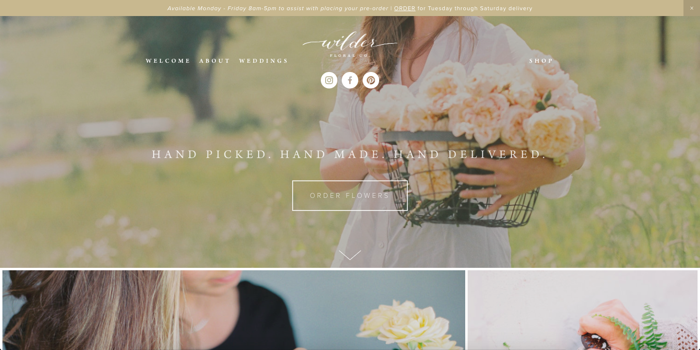4 Great Examples of Wedding Florist sites